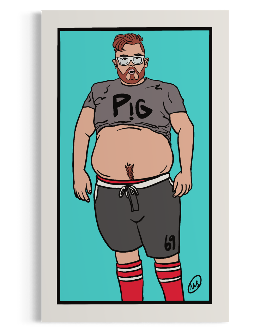 69 Pig - Art Print