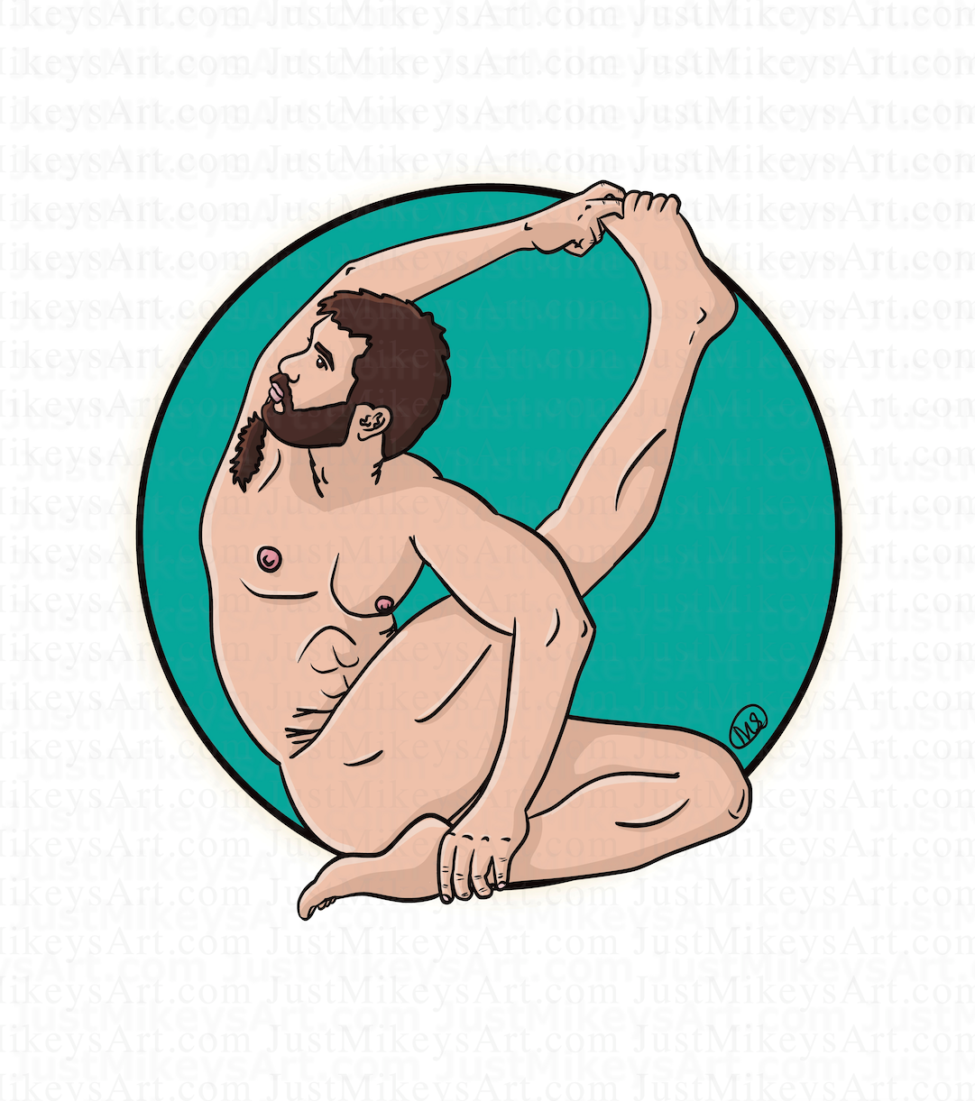 Nude Yogi - Art Print