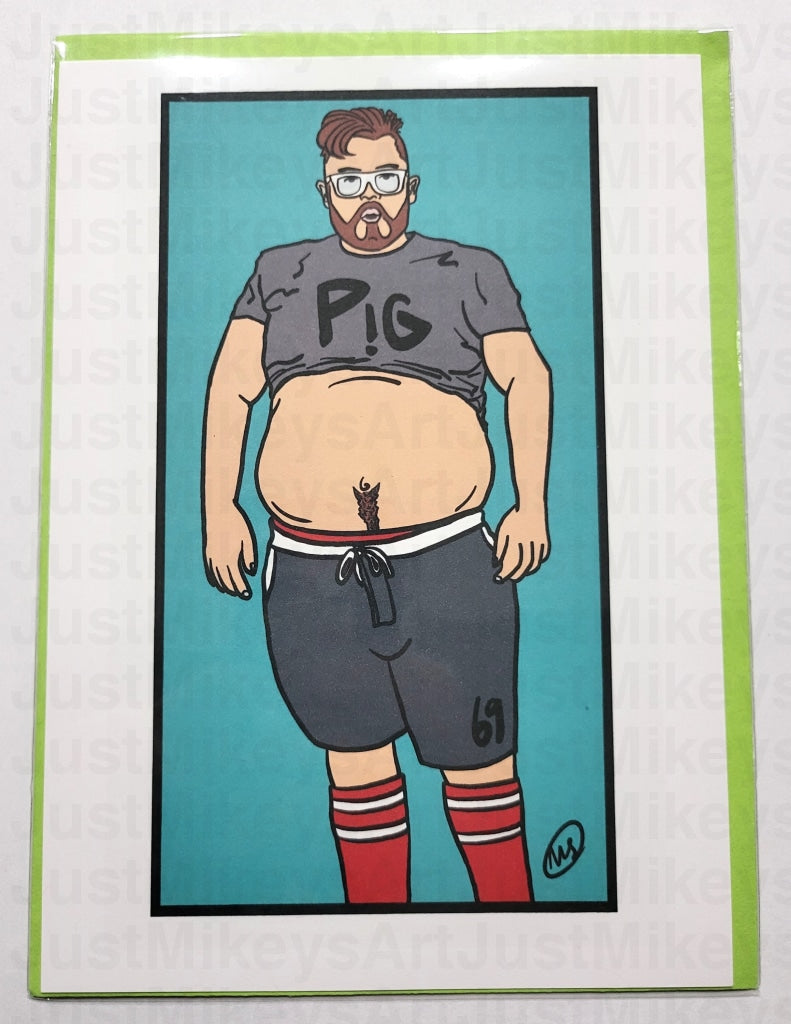 69 Pig - Postcard W/ Envelope Postcards