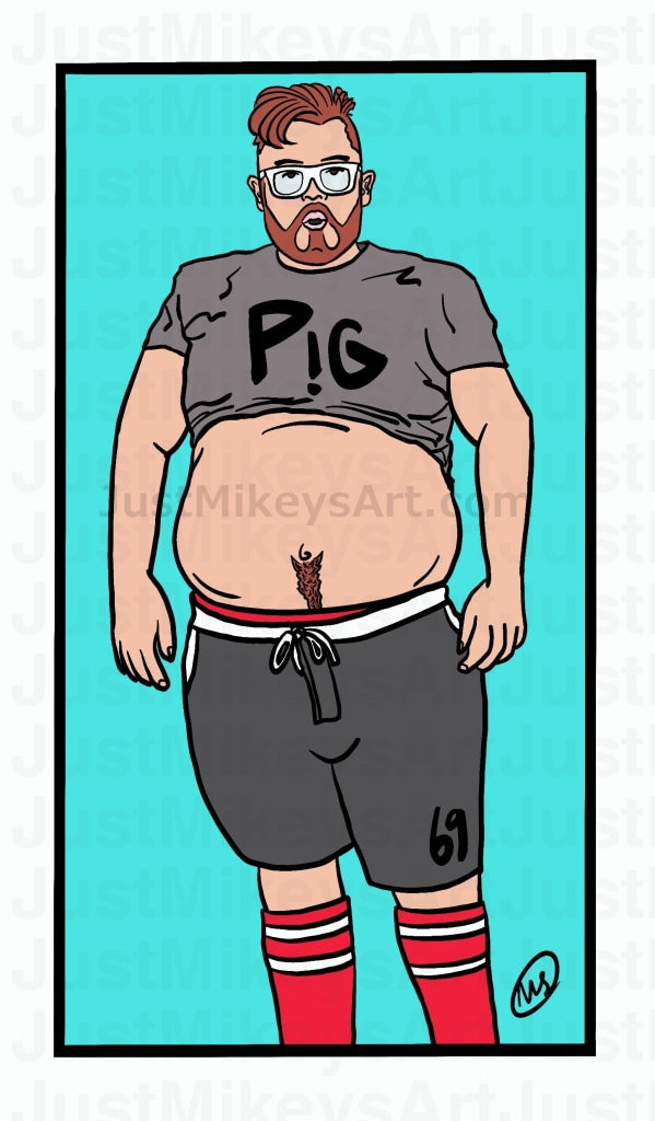 69 Pig - Postcard W/ Envelope Postcards