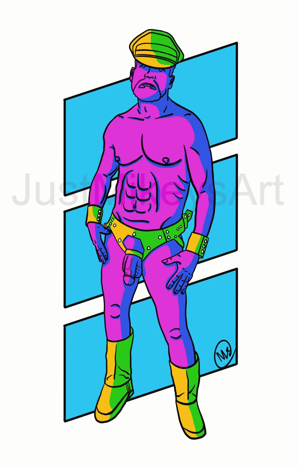 Leather Daddy - Framed Art