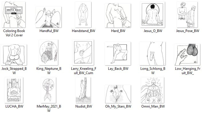 JustMikey's Erotic Male Coloring Book Vol. 2 (Digital)