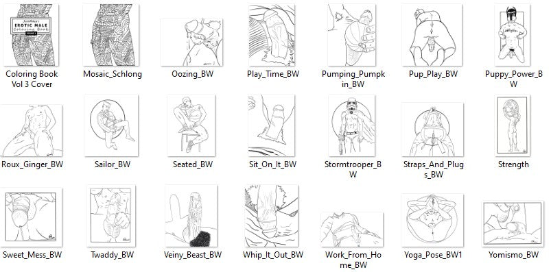 JustMikey's Erotic Male Coloring Book Vol. 3 (Digital)