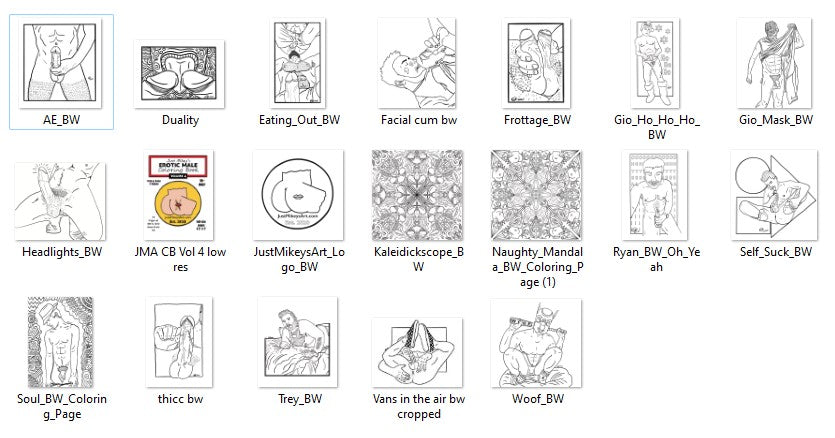 JustMikey's Erotic Male Coloring Book Vol. 4 (Digital)