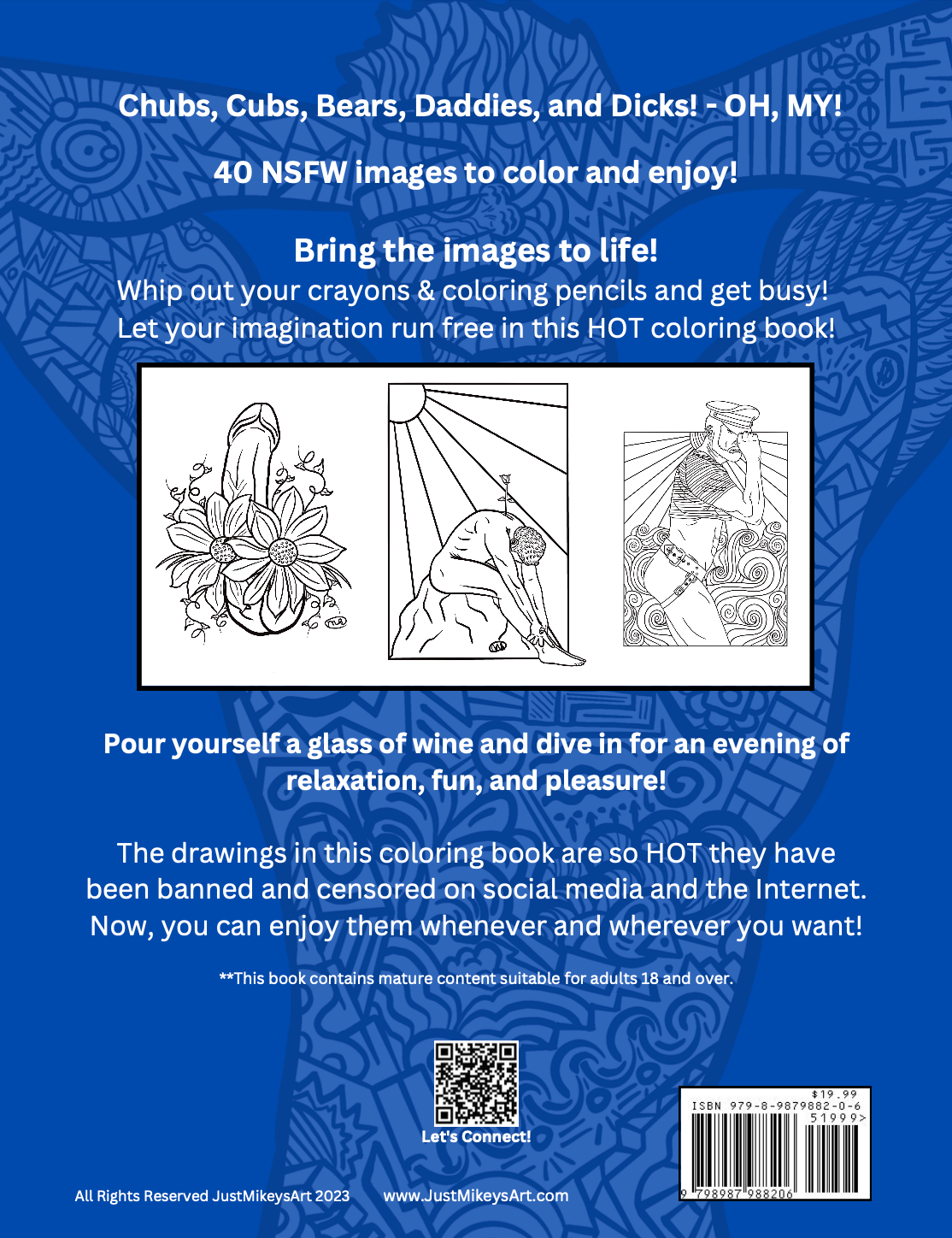 DIGITAL Version - NSFW Artfully Queer Erotic Adult Coloring Book