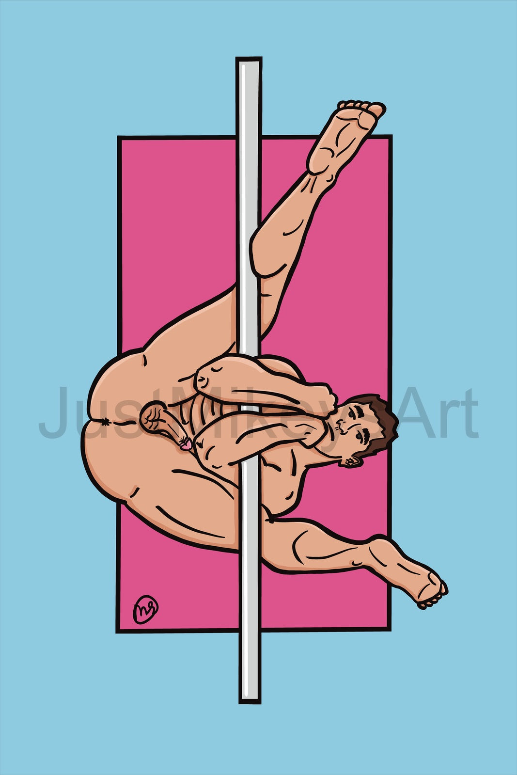 Pole Dancer - Framed Art