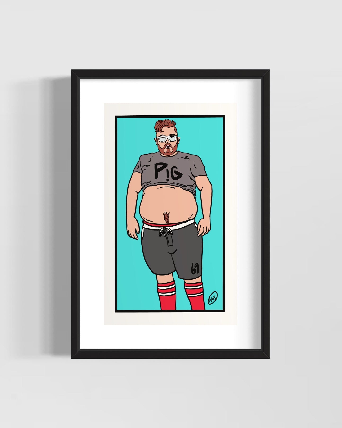 69 Pig - Framed Art