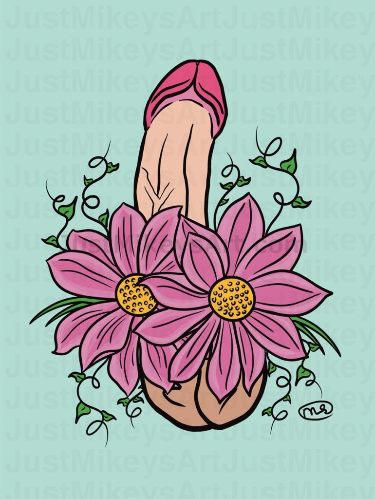 In Bloom - Art Print 5 X 7 Mounted In 8 10 White Mat Board Ready For Framing