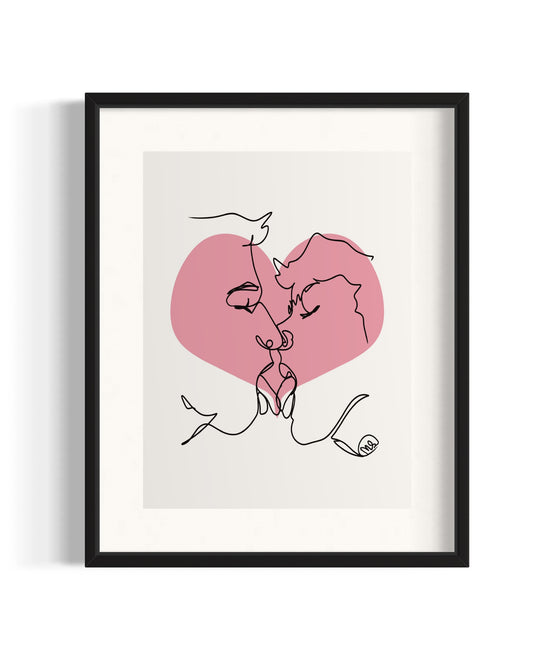 Love Kiss - Framed Art