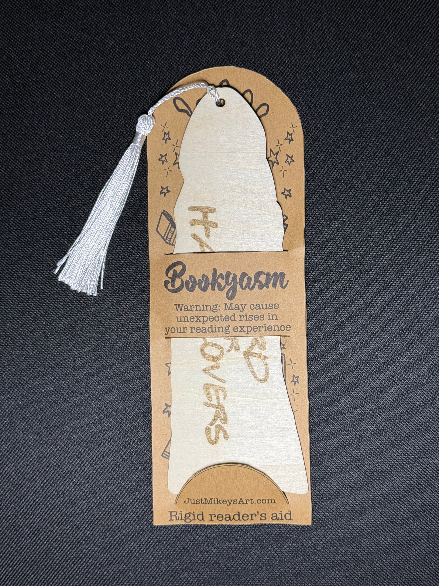 Bookgasm: Laser-cut wood Dickmarks (Novelty Bookmarks)