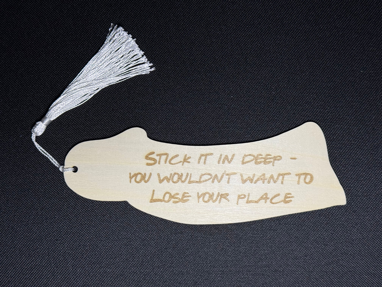 Bookgasm: Laser-cut wood Dickmarks (Novelty Bookmarks)