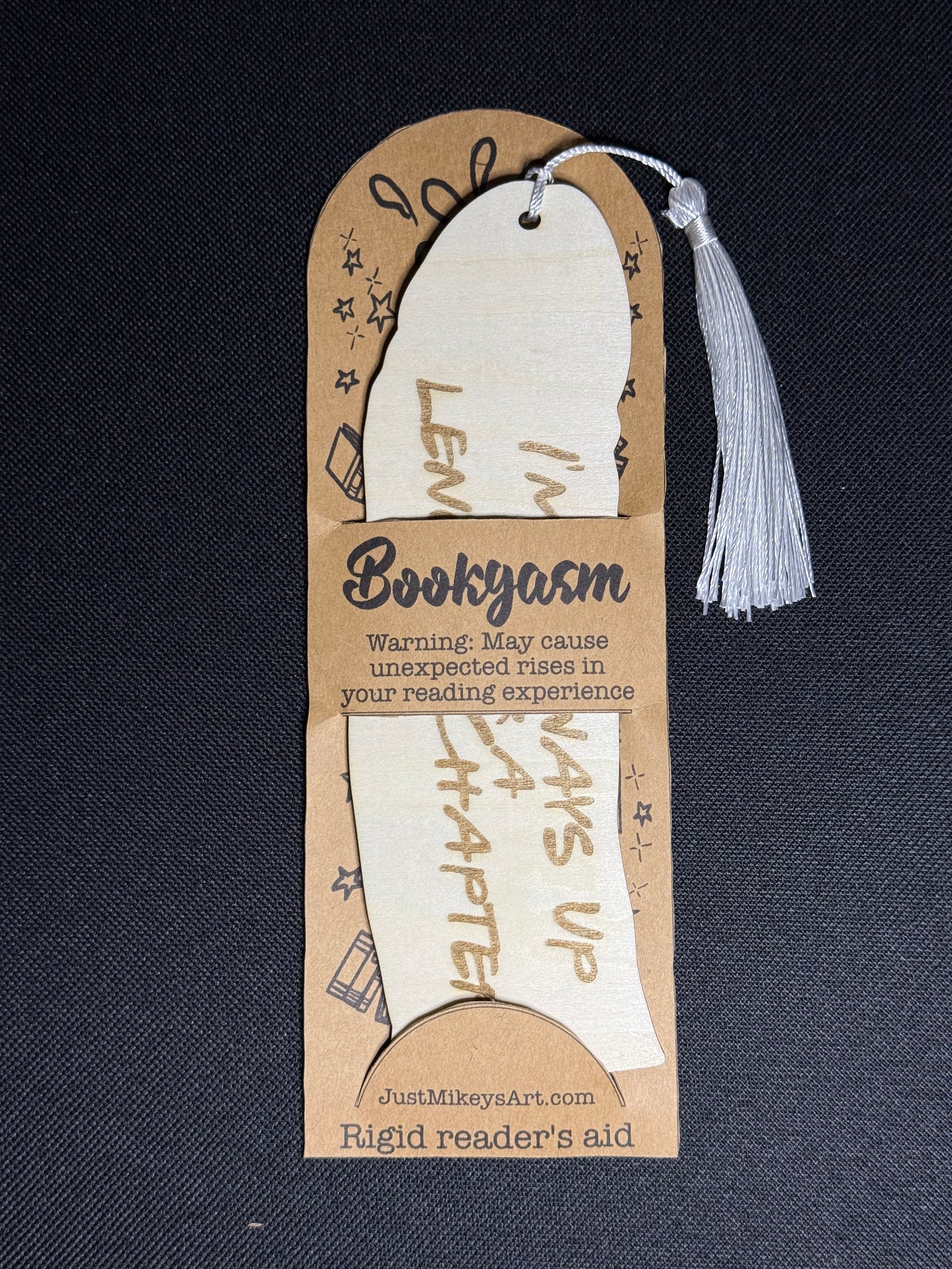 Bookgasm: Laser-cut wood Dickmarks (Novelty Bookmarks)