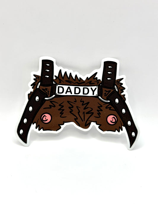 Daddy Chest Harness - Vinyl Sticker