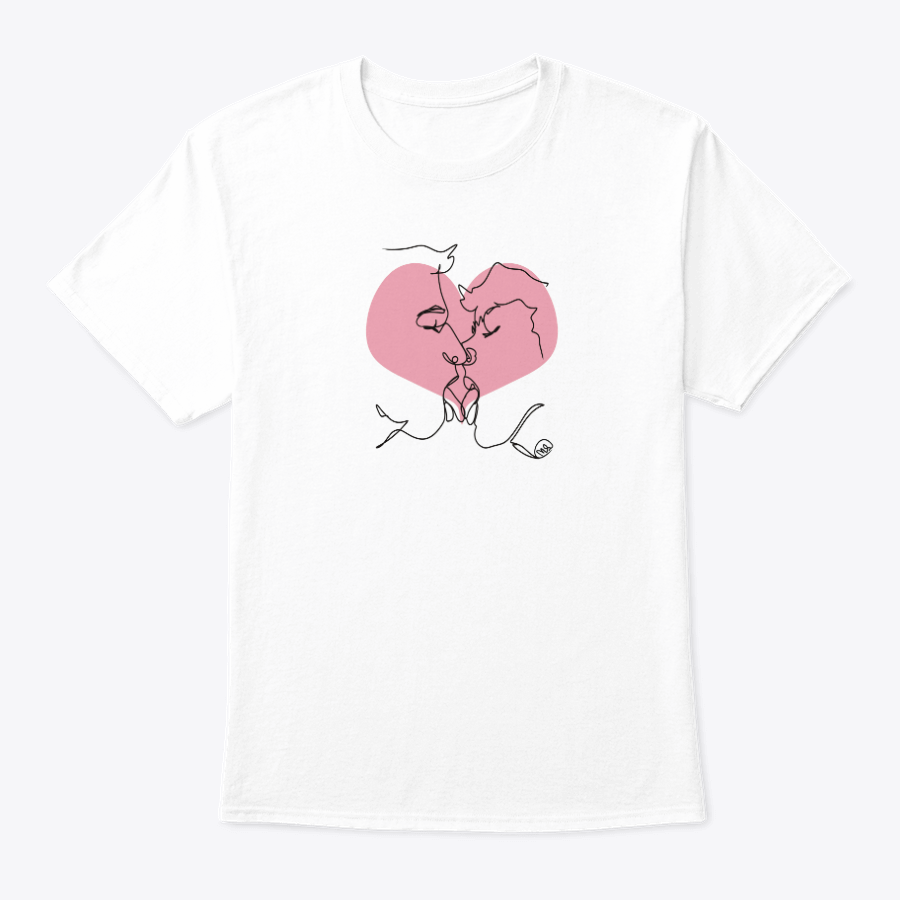 Love Kiss – Queer Line Art Graphic Tee by JustMikeysArt