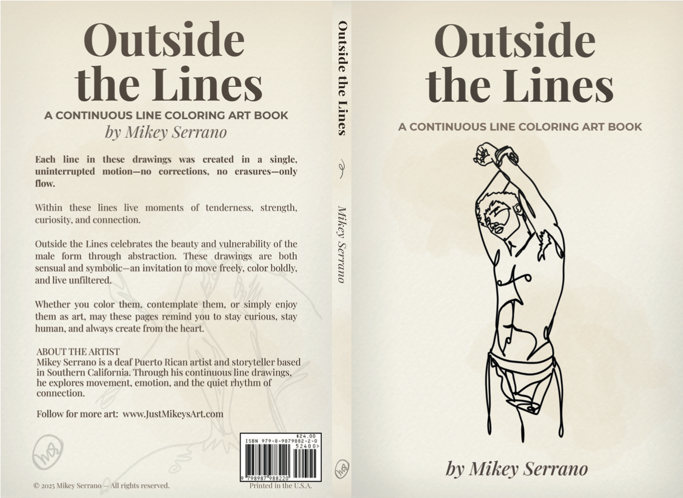 Outside the Lines — A Continuous Line Coloring Art Book (Limited First Edition)
