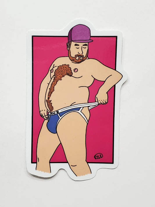 Bear Strap - Vinyl Sticker