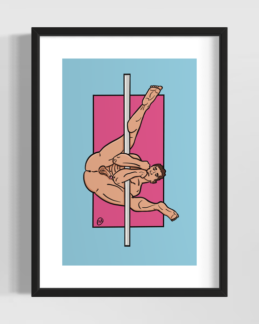 Pole Dancer - Framed Art