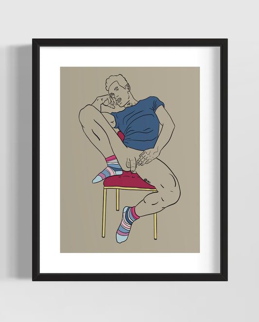 Kinky Socks - Framed Art