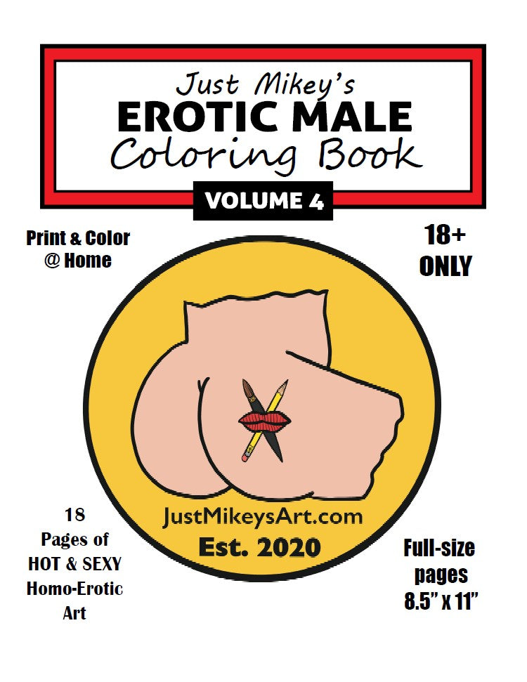 JustMikey's Erotic Male Coloring Book Vol. 4 (Digital)