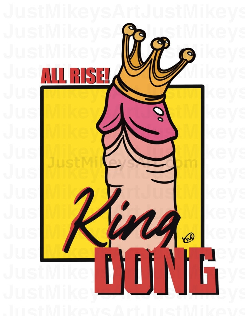 King Dong - Art Print 5 X 7 Mounted In 8 10 White Mat Board Ready For Framing