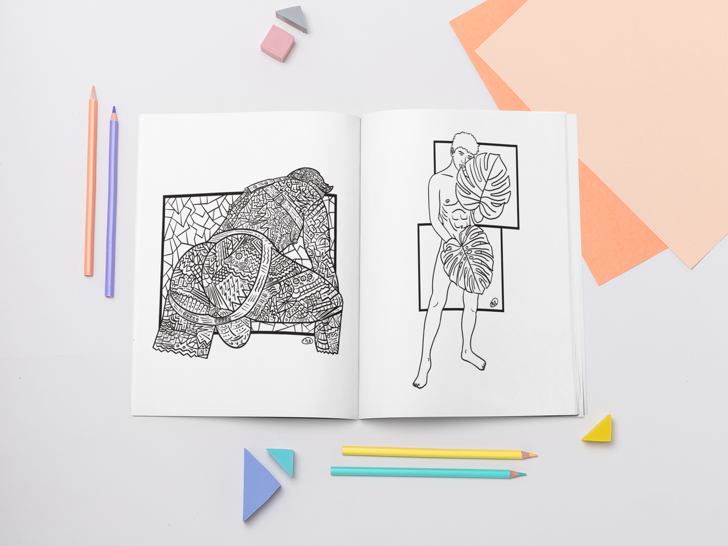 NSFW Artfully Queer Erotic Adult Coloring Book